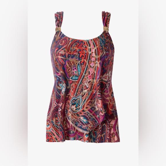 NWT Miraclesuit
Dazzle Tankini Top in
Dynasty - Picture 6 of 6